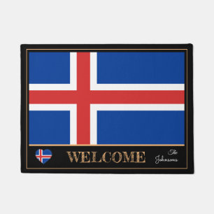 Island & Isländisch Flag House Matts/Sport Willko Fußmatte