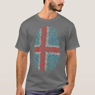 Island Isländisch Isländischer Fingerabdruck Flagg T-Shirt