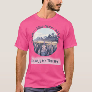 Island ist meine Therapie - Vulcanos Snow Beach Wa T-Shirt