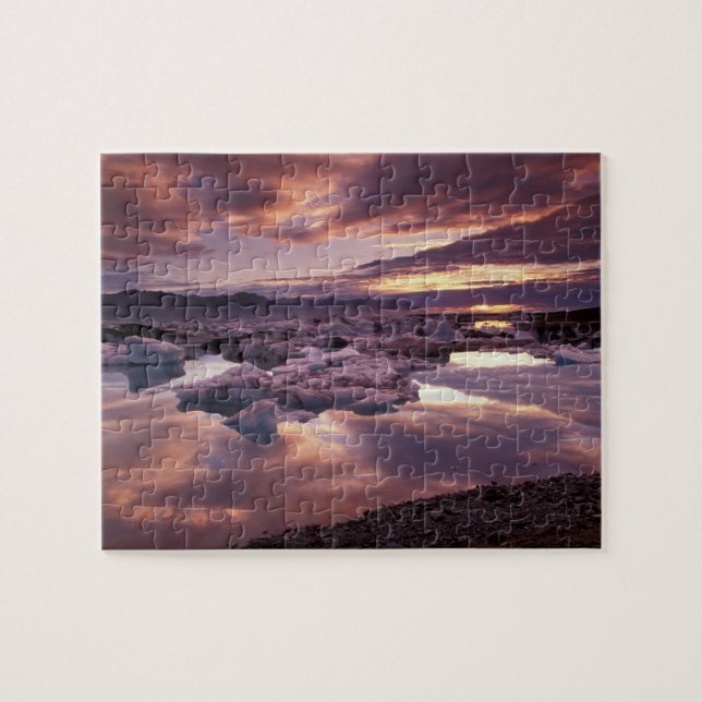 Island, Jokulsarlon Lagoon, Landschaft Puzzle (Horizontal)