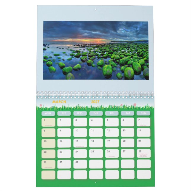 Island-Kalender 2018 Kalender (Mär 2027)
