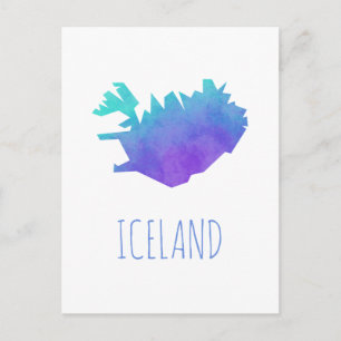 Island-Karte Postkarte