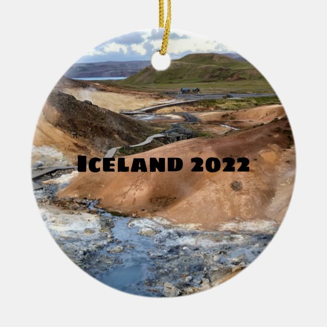 Island - Keramik Ornament (Vorne)