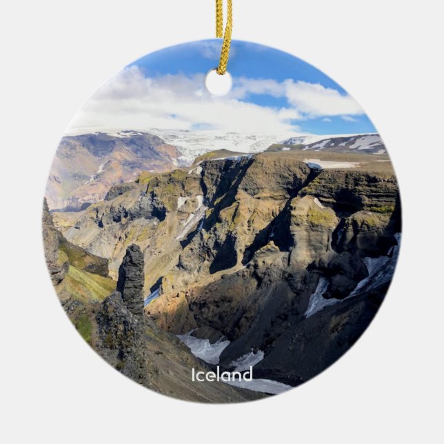 Island - Keramik Ornament (Vorne)