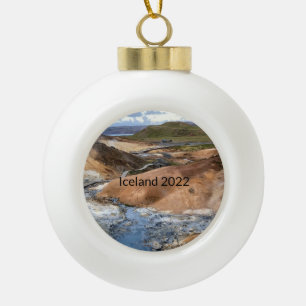 Island - Keramik-Ornament Keramik Kugel-Ornament