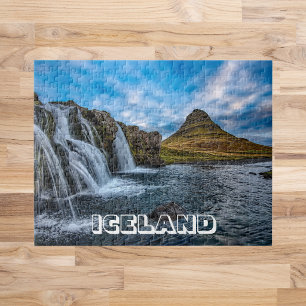 Island Kirkjufell-Berg mit Wasserfällen Puzzle