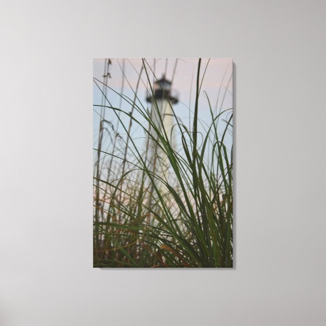 Island Lighthouse - überdachte Canvas Leinwanddruck (Vorderseite)