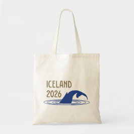 Island-Logo mit Wal-Schwanz für Kunden Tragetasche