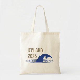 Island-Logo mit Wal-Schwanz für Kunden Tragetasche