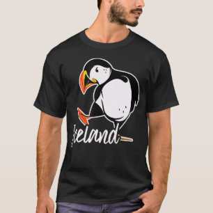 Island mit Papageientaucher T-Shirt