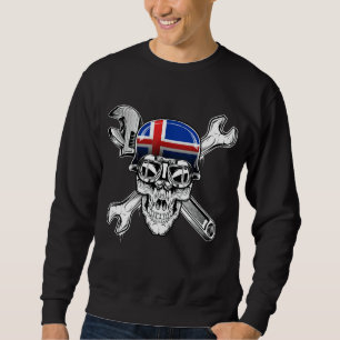 Island-Motorradflagge Sweatshirt