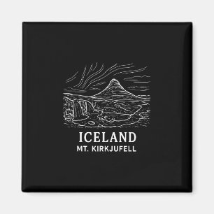 Island Mt Kirkjufell Wandern Aurora Borealis Souve Magnet