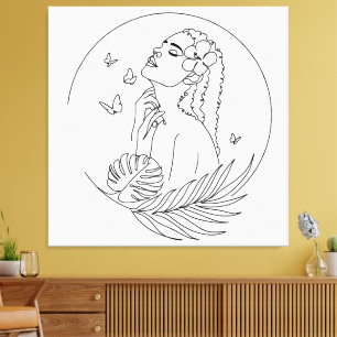 Island Muse – Tropisch Weiblich  Leinwanddruck
