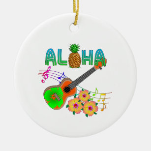 Island Music Ukulele Aloha Keramik Ornament