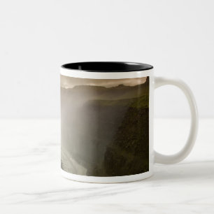 Island, Nationalpark Jokulsargljufur. Zweifarbige Tasse
