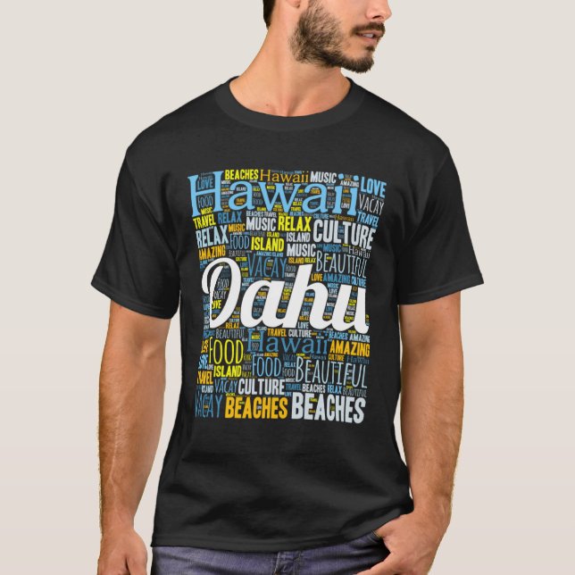 Island of Oahu Hawaii Vacation T-Shirt (Vorderseite)