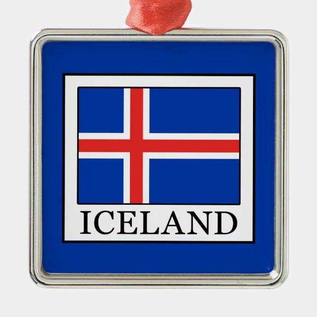 Island Ornament Aus Metall (Vorne)
