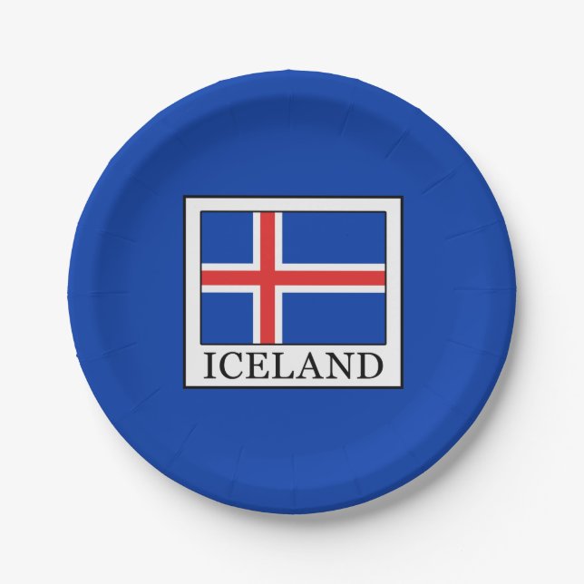 Island Pappteller (Vorderseite)