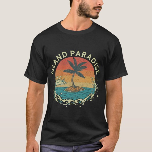 Island Paradise Sunset T - Shirt (Vorderseite)