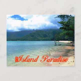 Island Paradise Travel Postcard Postkarte