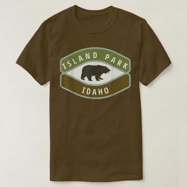 Island Park Idaho Roaming Bear ID Souvenir Vacatio T-Shirt (Design vorne)