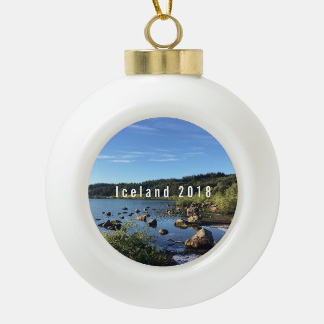 Island - Personalisierte Keramik Keramik Kugel-Ornament (Vorderseite)