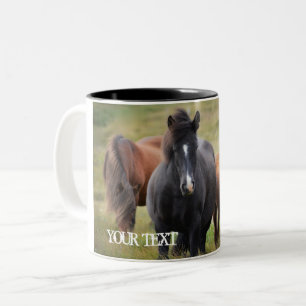 Island - Pferde Zweifarbige Tasse