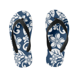 ISLAND PLUMERIA (DARK BLUE) Paar Flip Flops