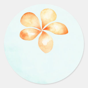 Island Plumeria Gastgeschenk Hochzeit Stickers
