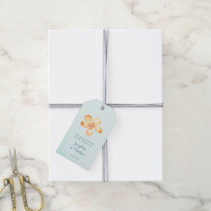 Island Plumeria Gastgeschenk Hochzeit Tags Geschenkanhänger