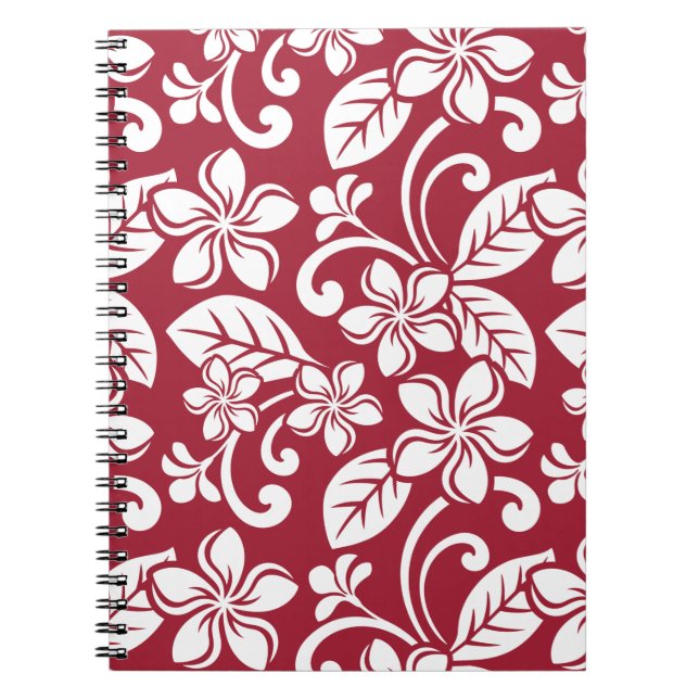 ISLAND PLUMERIA (KARDINAL RED) Notebook Notizblock (Vorderseite)