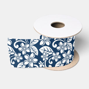 ISLAND PLUMERIA (NAVY) SATIN RIBBON SATINBAND