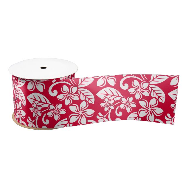 ISLAND PLUMERIA (RED) SATIN RIBBON SATINBAND (Spule)