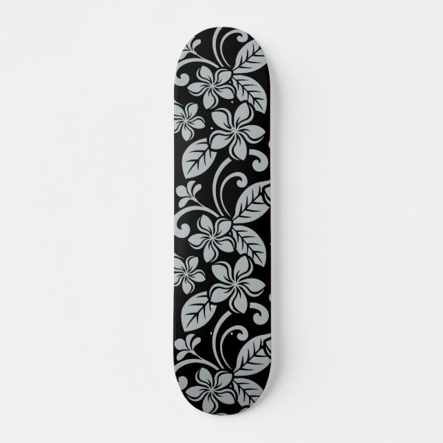 ISLAND PLUMERIA (SCHWARZ/GRAU) Skateboard (Vorne)