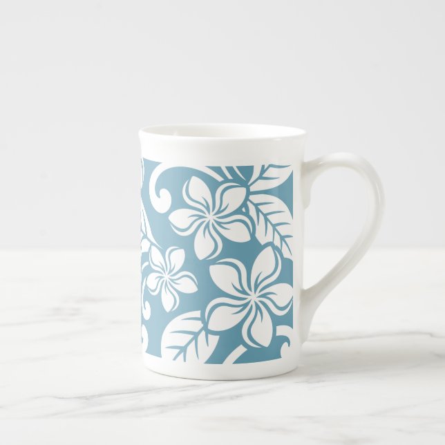 ISLAND PLUMERIA (SLATE BLAUE) KNOCHENCHINA TASSE (Rechts)