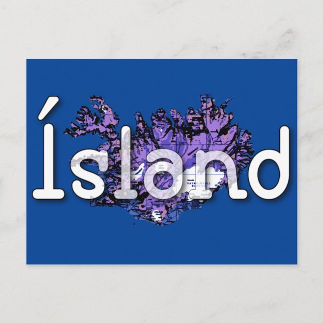 Island Postkarte (Vorderseite)