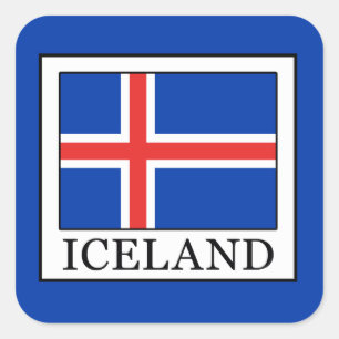 Island Quadratischer Aufkleber