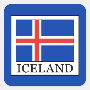 Island Quadratischer Aufkleber