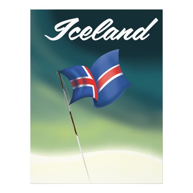 Island-Reiseplakat Fotodruck (Vorne)
