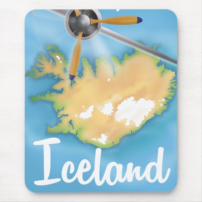 Island-Reiseplakat Mousepad (Vorne)