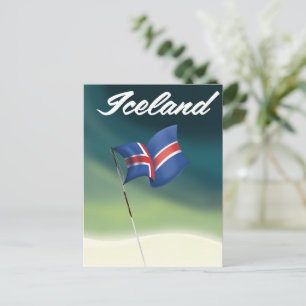 Island-Reiseplakat Postkarte