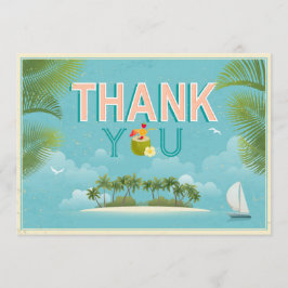 Island Resort Beach Reiseziel Vielen Dank Dankeskarte