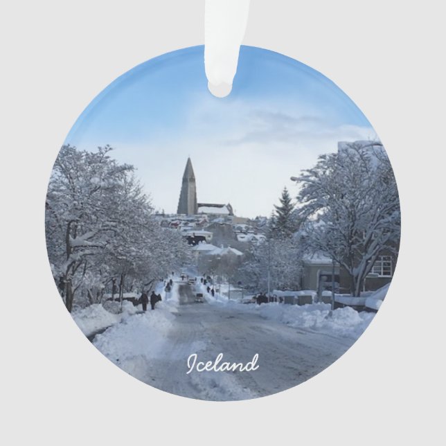Island Reykjavik - Keramik Ornament (Vorderseite)
