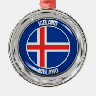 Island-RundEmblem Ornament Aus Metall