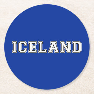 Island Runder Pappuntersetzer