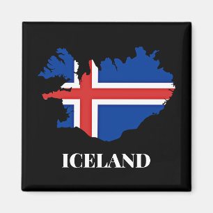 Island, Silhouette, Flagge, Magnet