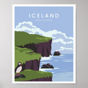 Island Snæfellsnes-Halbinsel Poster