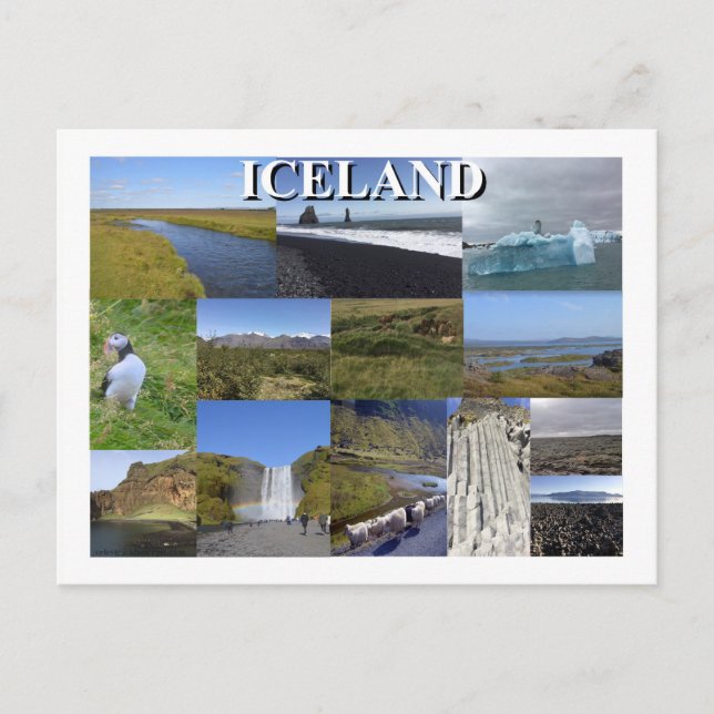 Island - Sommerlandschaften Postkarte (Vorderseite)