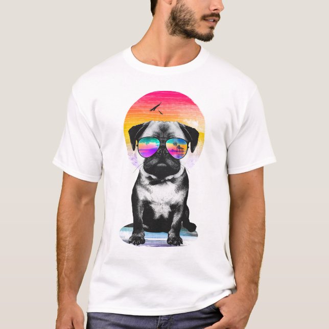 Island summer pug T-Shirt (Vorderseite)