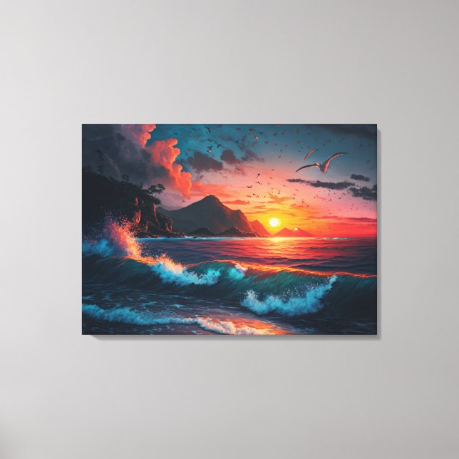 ISLAND SUNSET #1 LEINWANDDRUCK (Vorderseite)